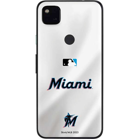MLB Miami Marlins Home Jersey Google Pixel 4a Skin
